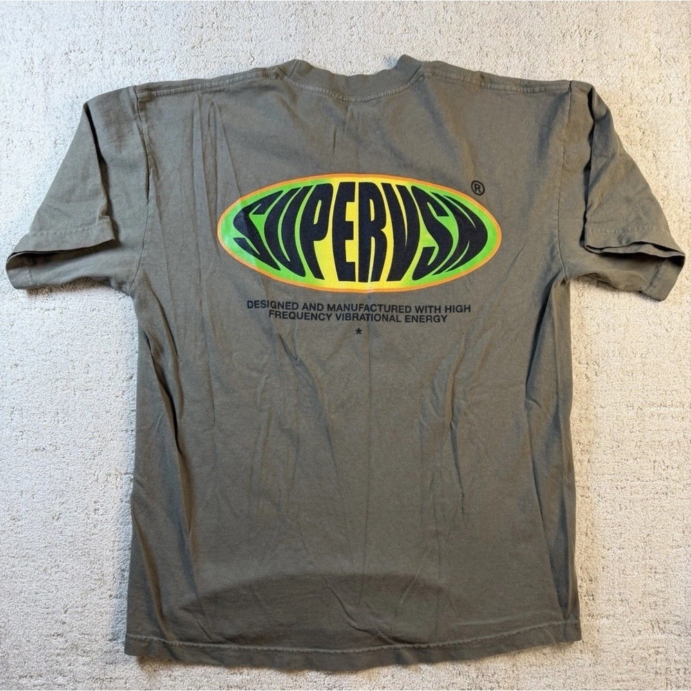 Studio By Supervsn Men's Green Vibrational Energy Logo T-Shirt Men's Sz Medium